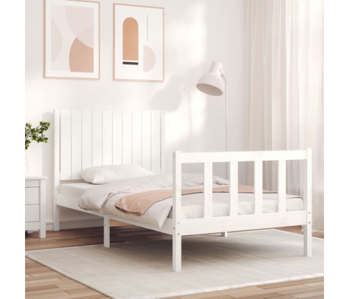 Estructura cama sin colchón madera maciza pino blanca 100x200cm