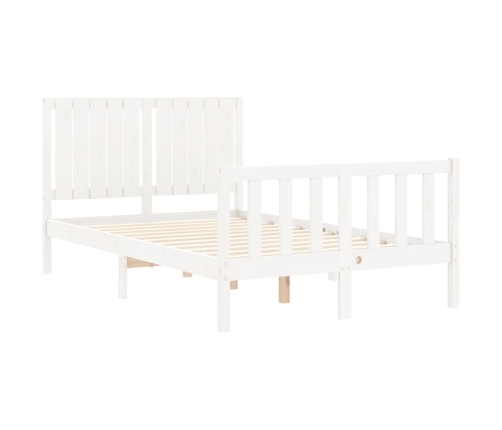 Estructura de cama sin colchón madera de pino blanca 120x200 cm