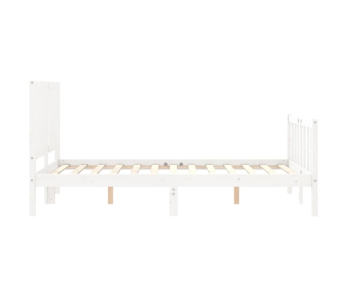 Estructura de cama sin colchón madera de pino blanca 120x200 cm