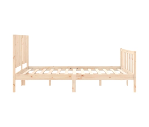 Estructura de cama sin colchón madera maciza de pino 160x200 cm