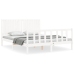 Estructura de cama sin colchón madera maciza de pino 160x200 cm