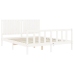 Estructura de cama sin colchón madera maciza de pino 160x200 cm