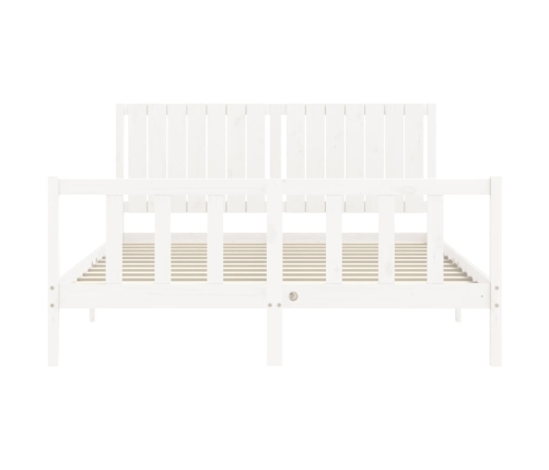 Estructura de cama sin colchón madera maciza de pino 160x200 cm