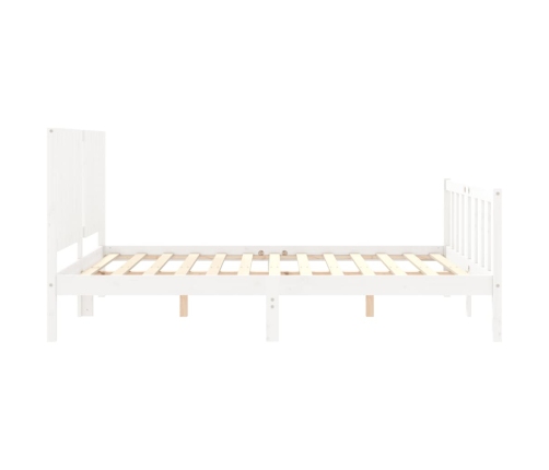 Estructura de cama sin colchón madera maciza de pino 160x200 cm
