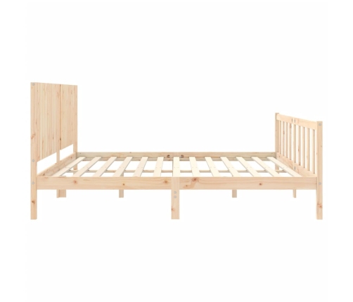 Estructura de cama sin colchón madera maciza de pino 200x200 cm