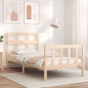 Estructura de cama con cabecero madera maciza