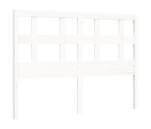 Estructura de cama sin colchón madera de pino blanca 140x190 cm