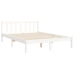 Estructura de cama sin colchón madera de pino blanca 140x190 cm