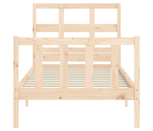 Estructura de cama sin colchón madera maciza de pino 90x200 cm