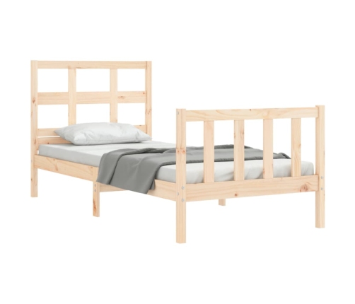 Estructura de cama sin colchón madera maciza de pino 100x200 cm