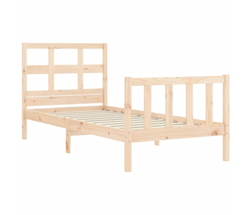 Estructura de cama sin colchón madera maciza de pino 100x200 cm