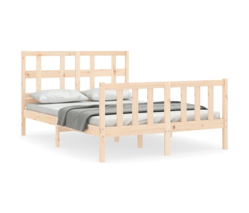 Estructura de cama sin colchón madera de pino blanca 140x200 cm