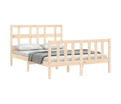 Estructura de cama sin colchón madera de pino blanca 140x200 cm