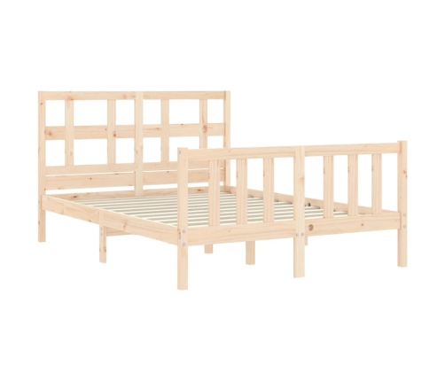 Estructura de cama sin colchón madera de pino blanca 140x200 cm