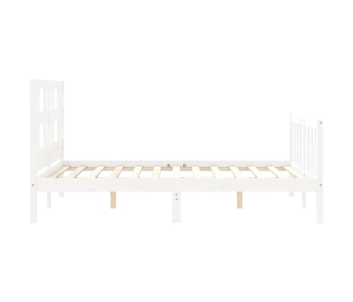 Estructura de cama sin colchón madera de pino blanca 140x200 cm