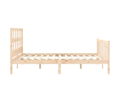 Estructura de cama sin colchón madera maciza de pino 160x200 cm