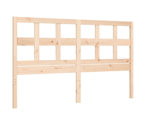 Estructura de cama sin colchón madera maciza de pino 160x200 cm