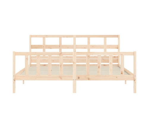 Estructura de cama sin colchón madera maciza de pino 200x200 cm