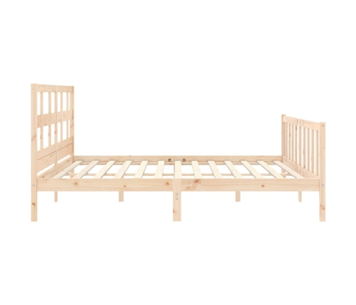 Estructura de cama sin colchón madera maciza de pino 200x200 cm