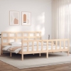 Estructura de cama sin colchón madera maciza de pino 200x200 cm