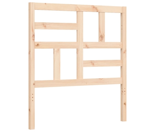 Estructura de cama individual con cabecero madera maciza