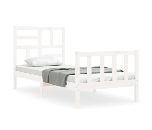 Estructura cama sin colchón madera maciza pino blanca 100x200cm