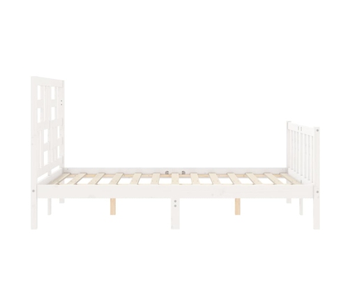 Estructura de cama sin colchón madera de pino blanca 120x200 cm