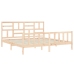 Estructura de cama de matrimonio con cabecero madera maciza