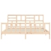 Estructura de cama de matrimonio con cabecero madera maciza