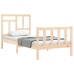 Estructura de cama individual con cabecero madera maciza