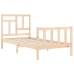 Estructura de cama individual con cabecero madera maciza