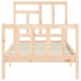 Estructura de cama individual con cabecero madera maciza