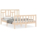 Estructura de cama sin colchón madera maciza de pino 140x190 cm