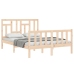 Estructura de cama sin colchón madera maciza de pino 140x190 cm