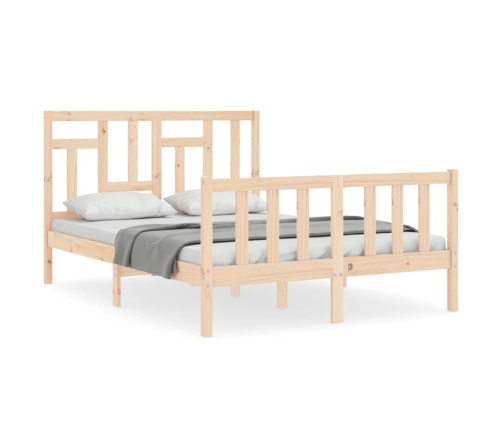 Estructura de cama sin colchón madera de pino maciza 120x200 cm