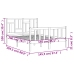 Estructura de cama sin colchón madera de pino blanca 140x200 cm