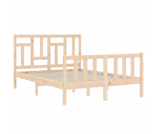 Estructura de cama sin colchón madera de pino blanca 140x200 cm