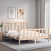 Estructura de cama sin colchón madera maciza de pino 160x200 cm