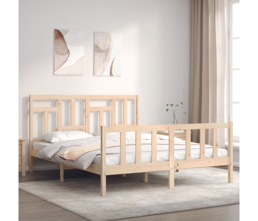 Estructura de cama sin colchón madera maciza de pino 160x200 cm