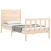 Estructura de cama con cabecero madera maciza