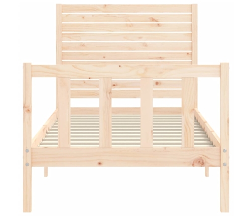 Estructura de cama con cabecero madera maciza