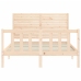 Estructura de cama sin colchón madera maciza de pino 140x190 cm