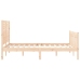 Estructura de cama sin colchón madera maciza de pino 140x190 cm