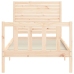 Estructura de cama sin colchón madera maciza de pino 90x200 cm