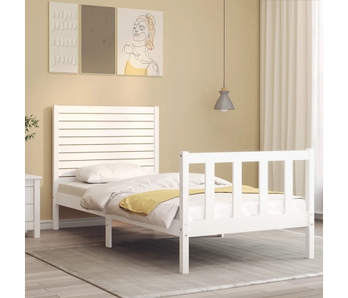 Estructura cama sin colchón madera maciza pino blanca 100x200cm