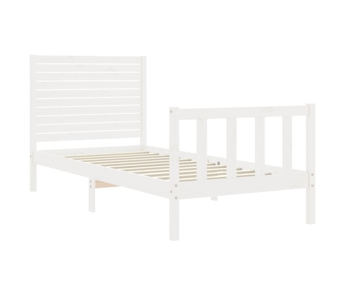 Estructura cama sin colchón madera maciza pino blanca 100x200cm