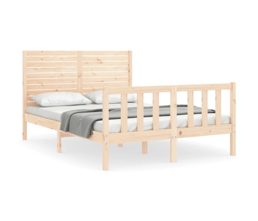 Estructura de cama sin colchón madera de pino blanca 140x200 cm