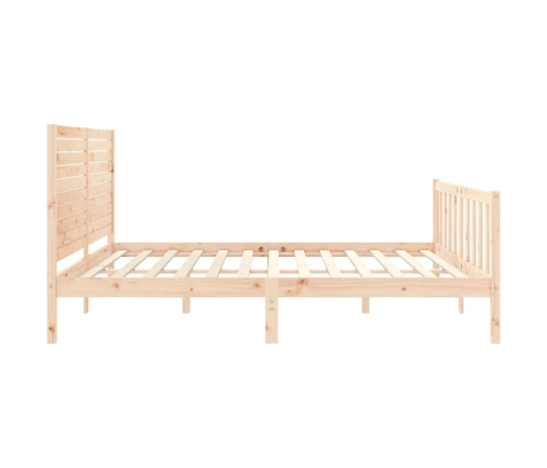 Estructura de cama sin colchón madera maciza de pino 200x200 cm