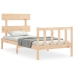 Estructura de cama con cabecero madera maciza