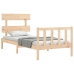 Estructura de cama con cabecero madera maciza